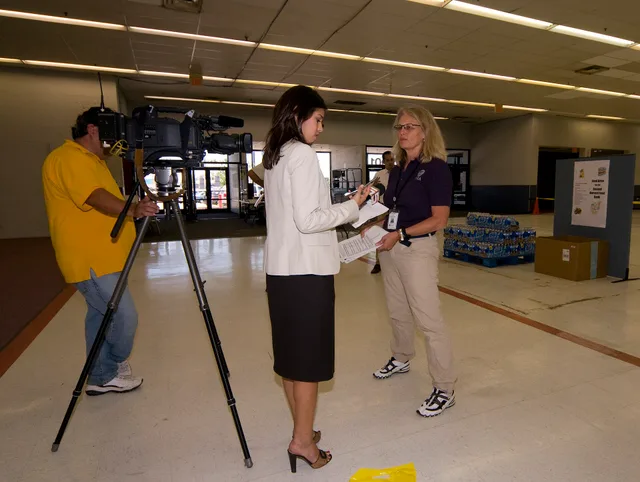 McAllen, TX, August 8, 2008 -- FEMA Public Affairs officer, Patricia Brach is interviewed by a local TV station in the Joint Field Office (JFO). Local media was invited to tour the JFO in an effort to provide the a better understanding of what FEMA does in the community. Photo by Patsy Lynch/FEMA. Women founder funding data protection: practical controls