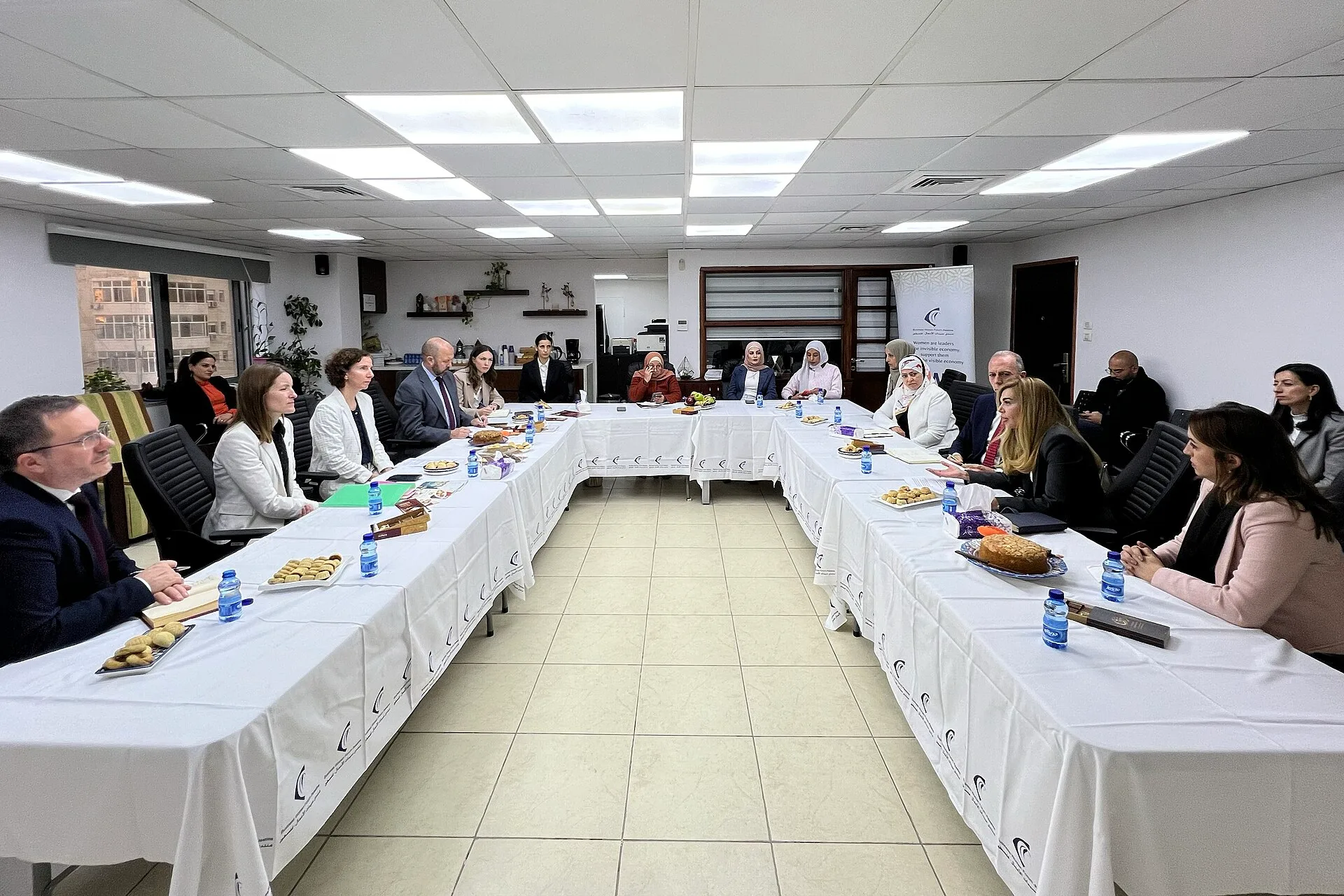 3 December 2024, Ramallah, West Bank. International Development Minister Anneliese Dodds meets Palestinian women leading businesses and cooperatives supported by the UK-funded Tasdeer programme in Ramallah